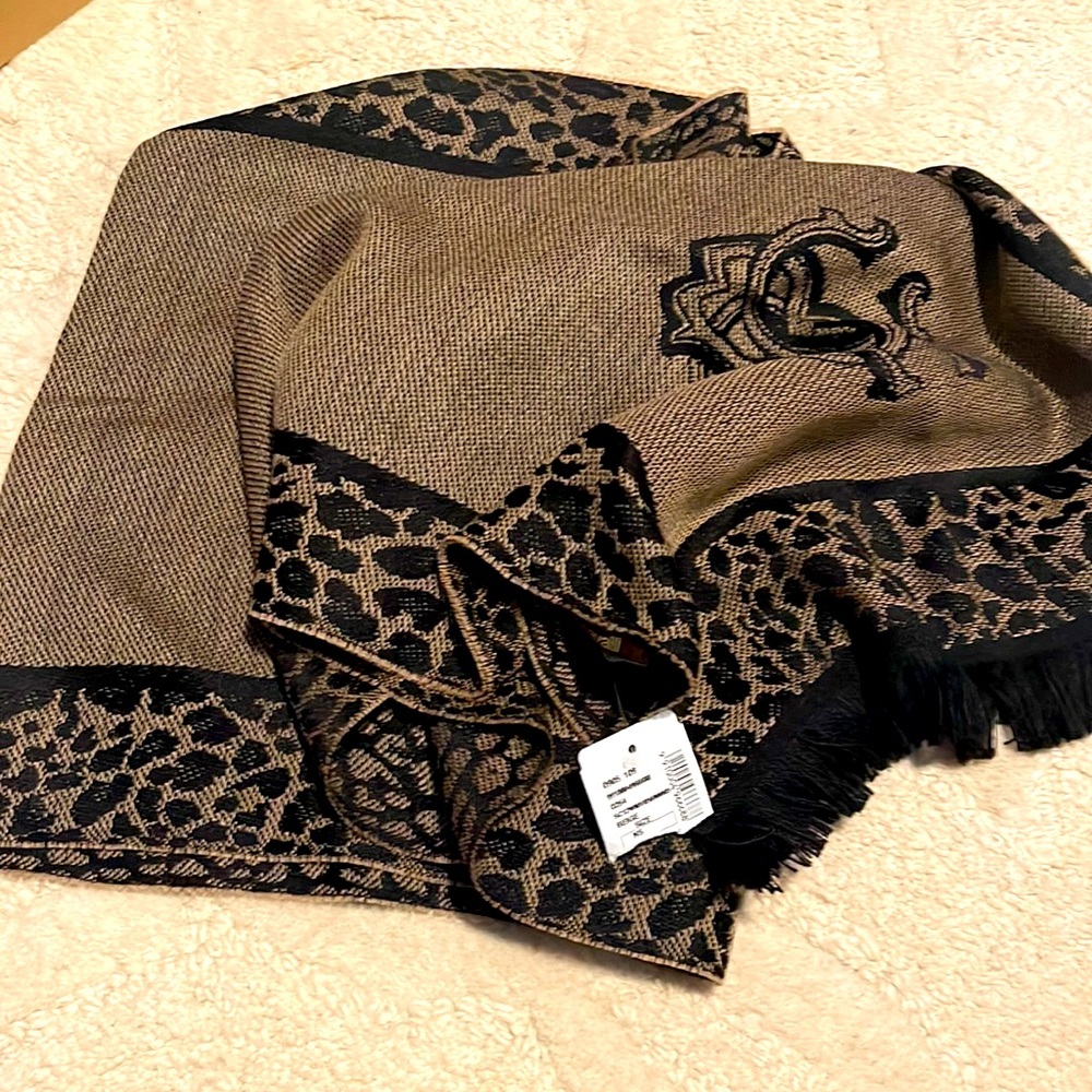 Roberto Cavalli scarf animal print